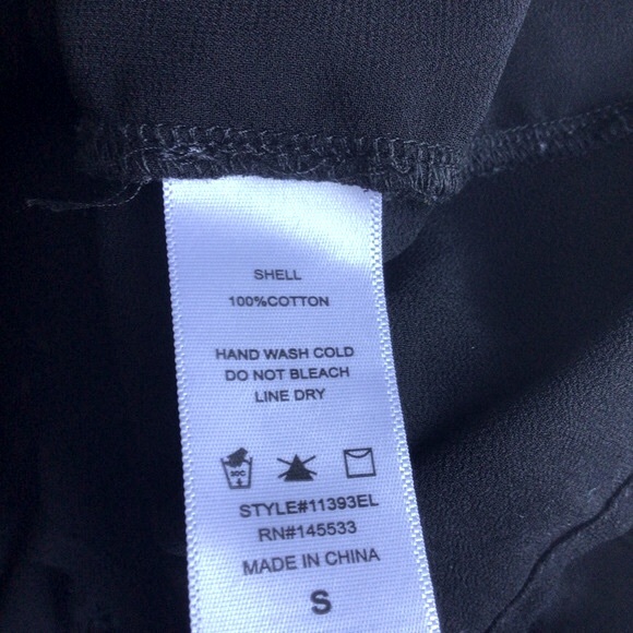 Anthropologie W5 Black 3/4 Length Bell Sleeve 100% Cotton Lace Top S - Picture 4 of 4